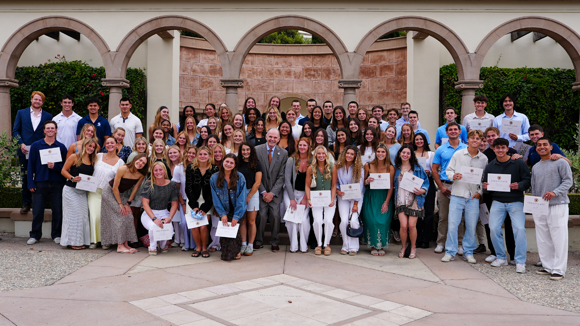 usd president james t harris with 2025-2026 presidents honor roll recipients 5_12_26