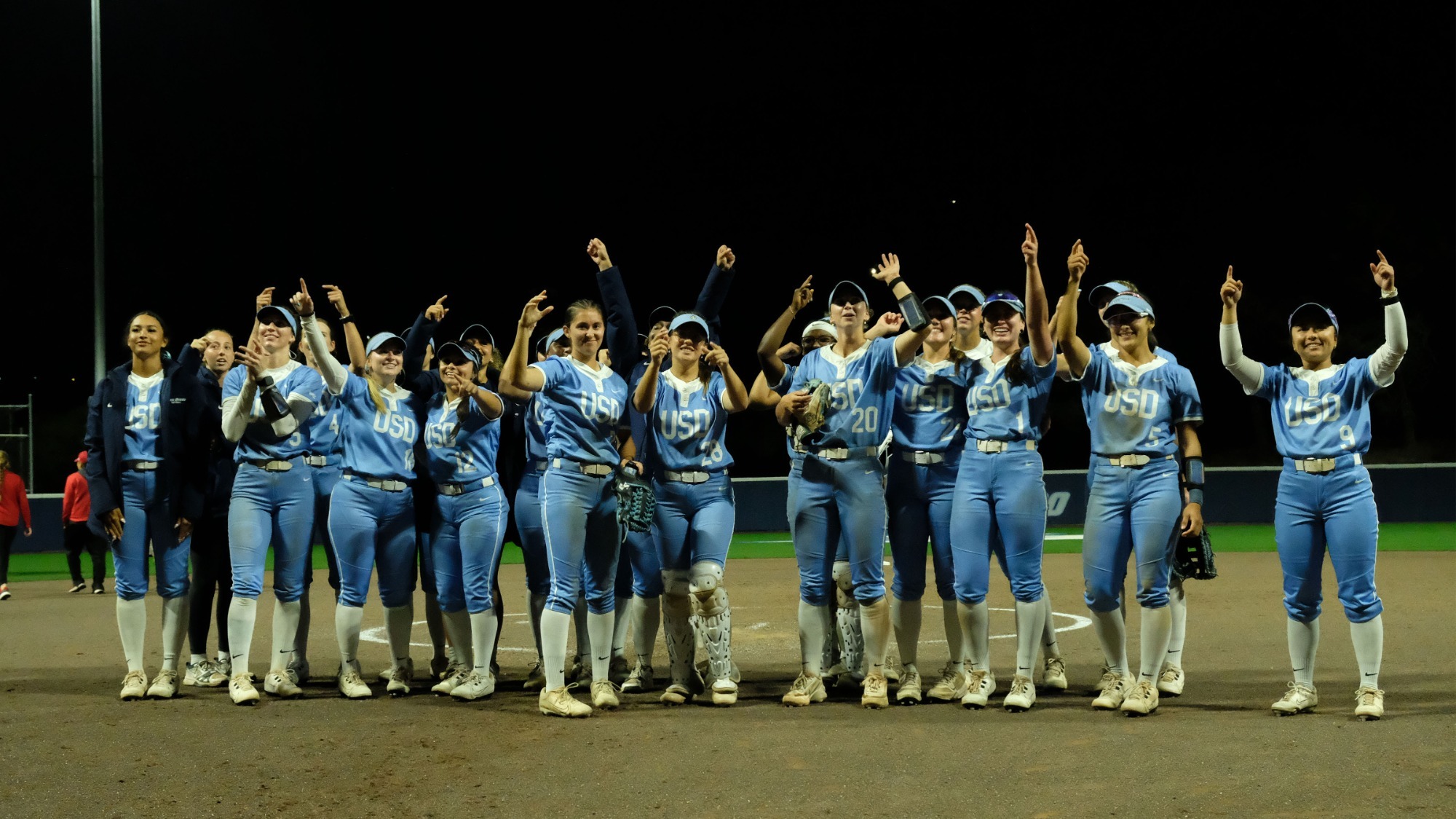 San Diego Softball celebrating