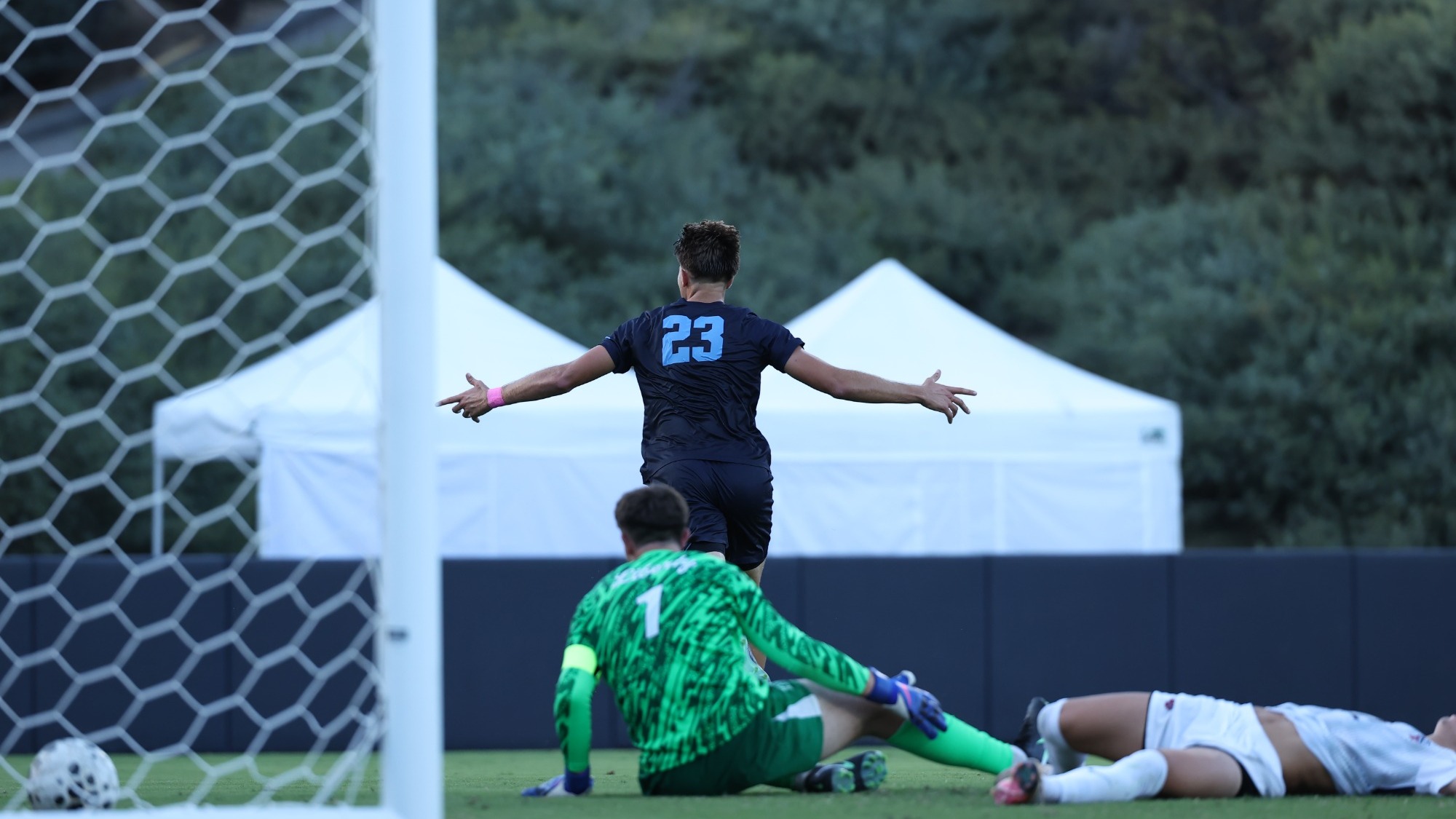 Noah James celebrating goal
