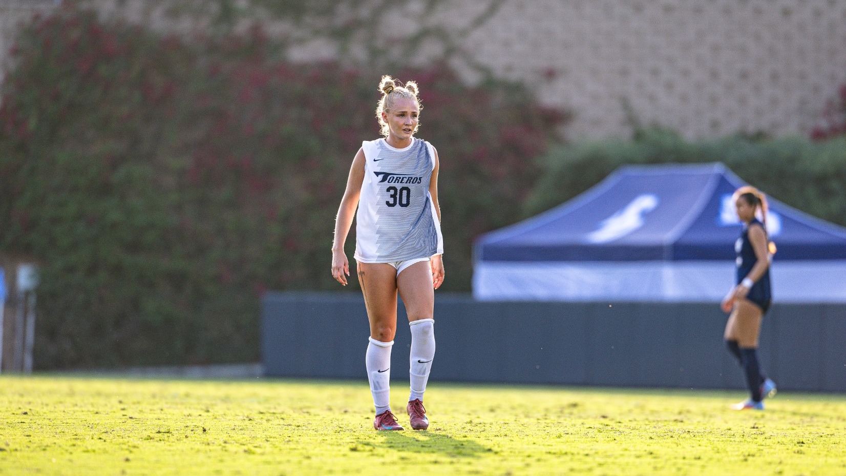 Amanda Anders on the pitch
