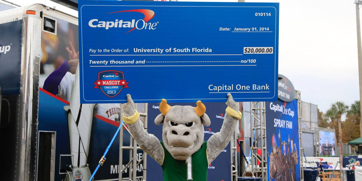 Rocky Wins Capital One Mascot Challenge