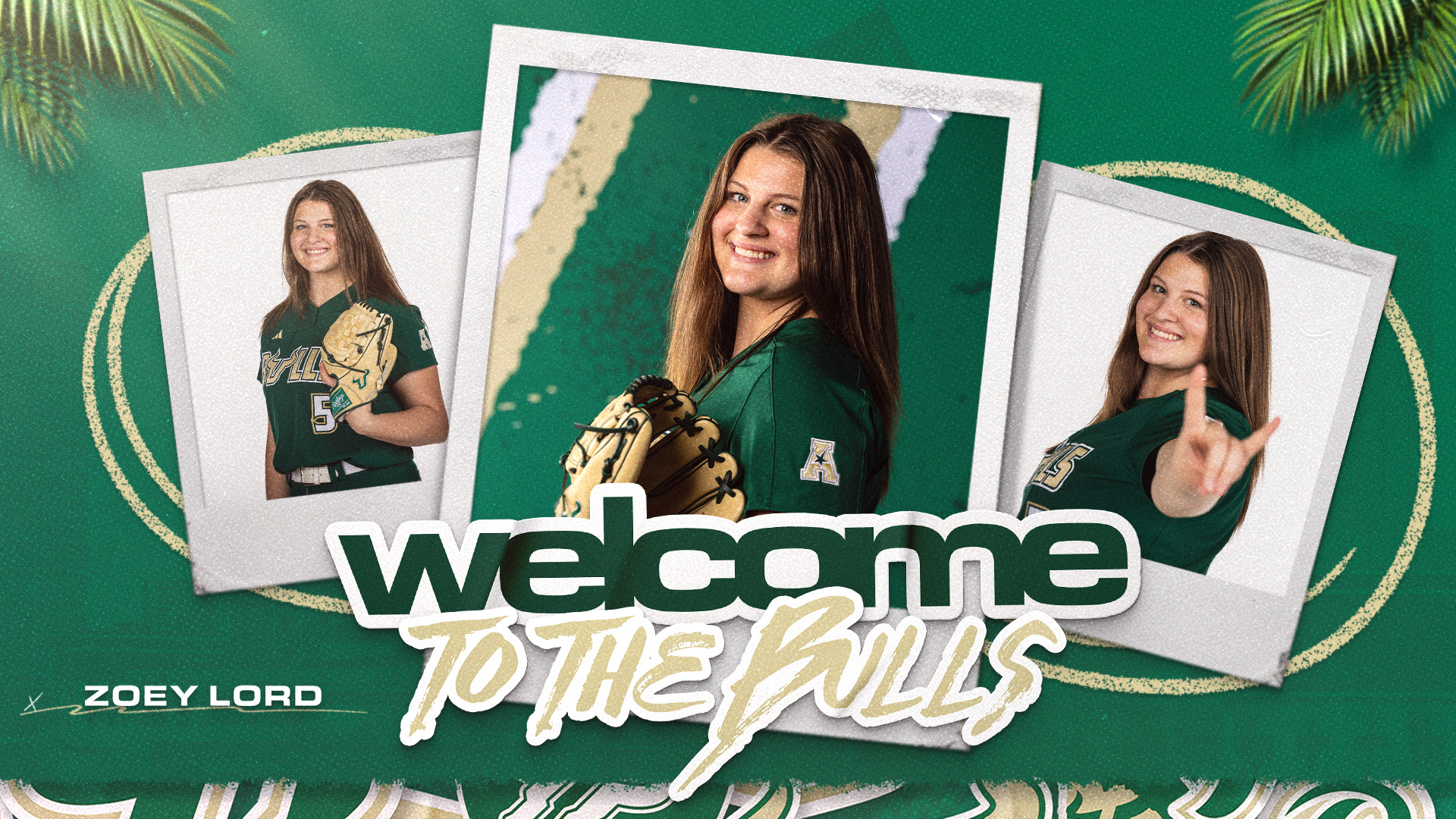 Zoey Lord softball signee graphic