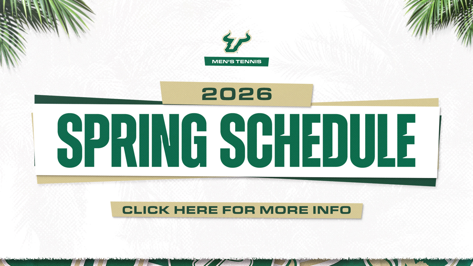 Men's tennis schedule announcement 2026 Spring