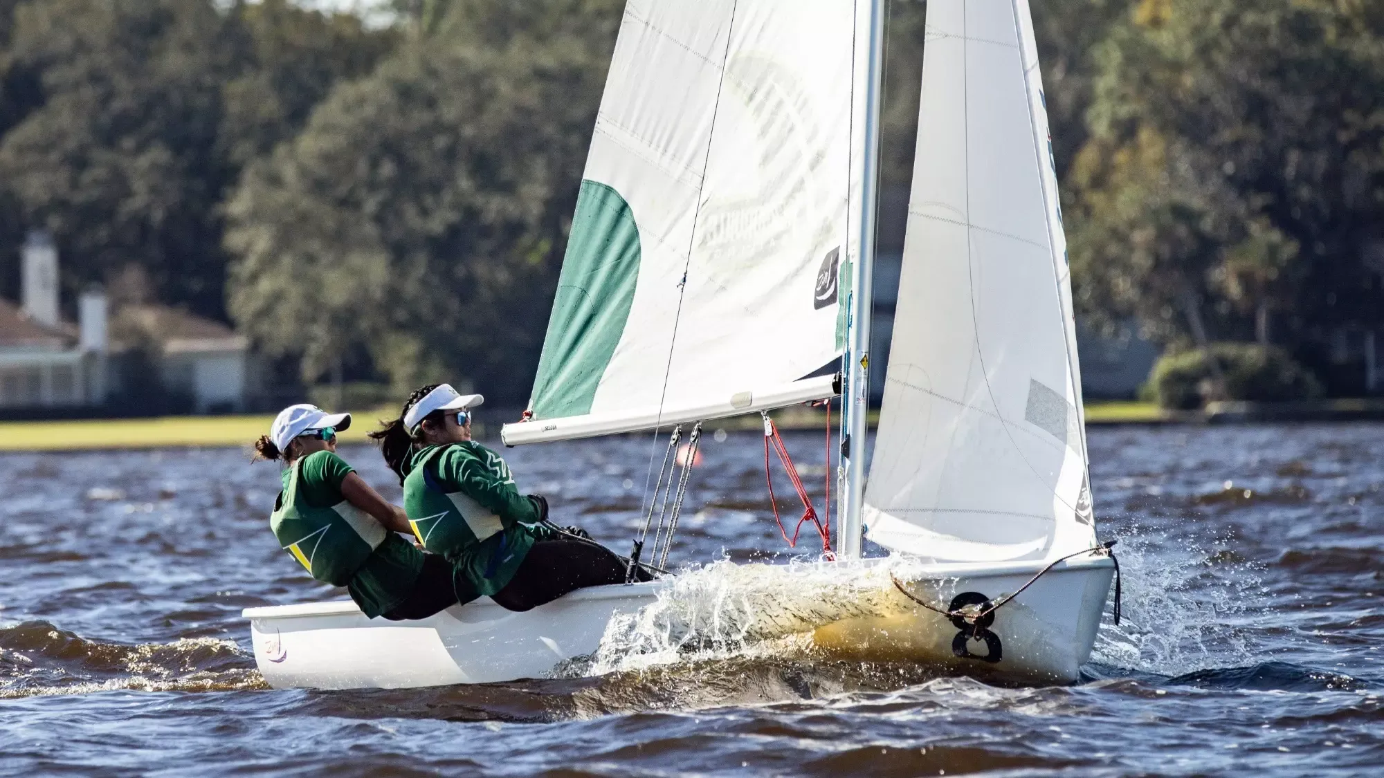 USF Sailing during the 2025 SAISA Fall Championships in Jacksonville, Florida on October 25, 2025.