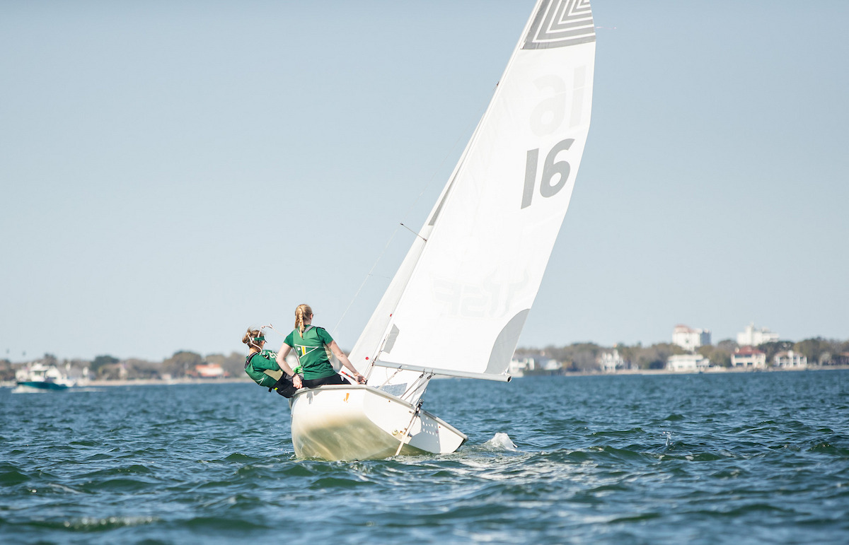 South Florida Bulls during the USF Women's Sailing Trials on February 24, 20204.  (Arlette Brito/South Florida Sailing)