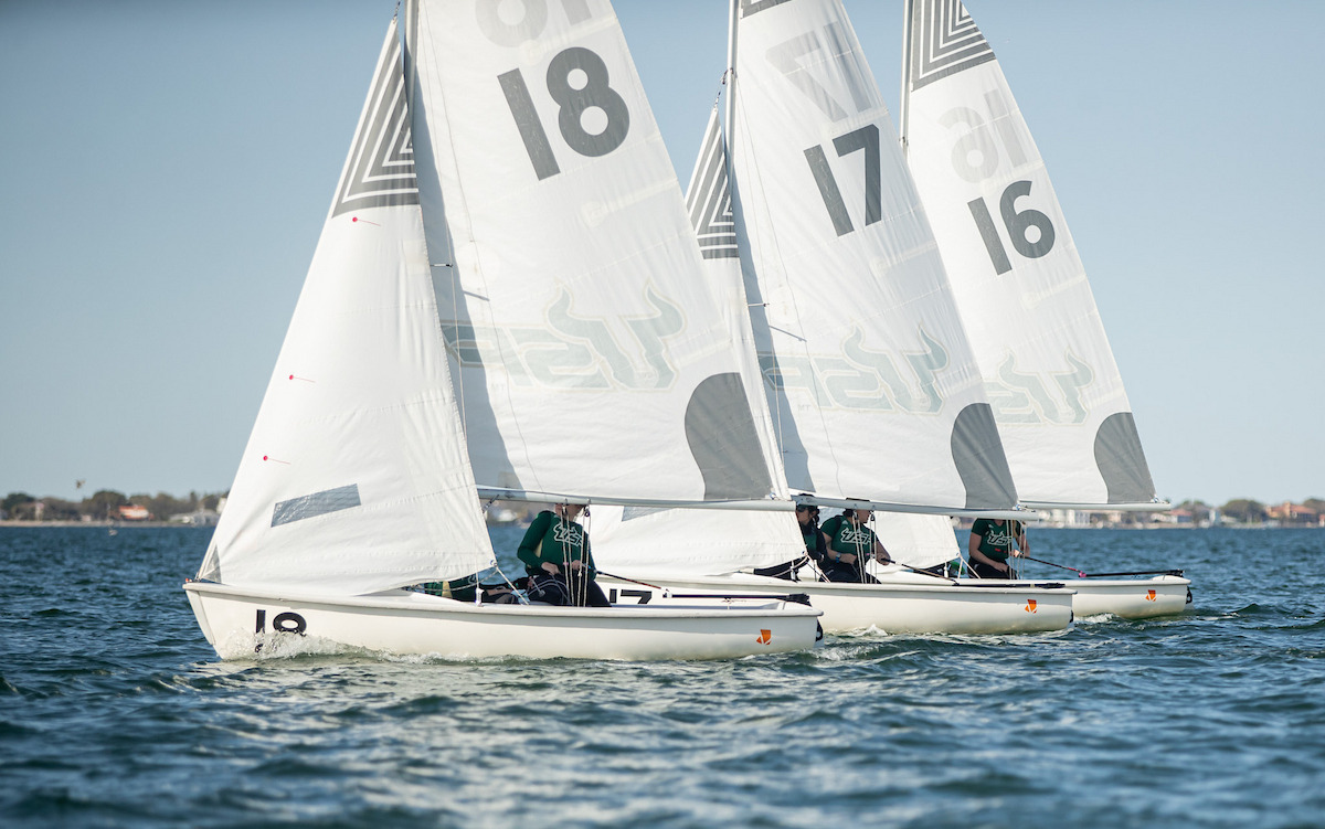 South Florida Bulls during the USF Women's Sailing Trials on February 24, 20204.  (Arlette Brito/South Florida Sailing)
