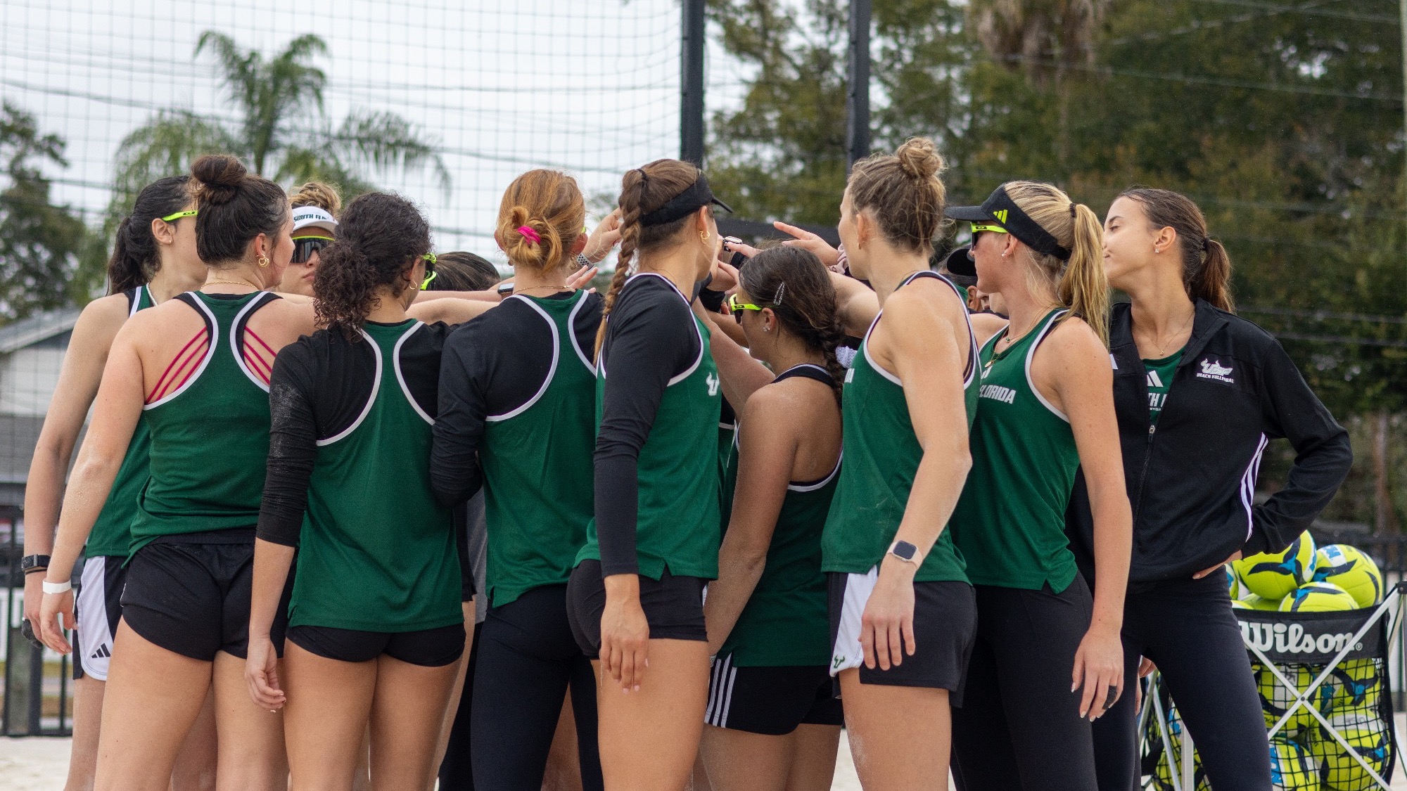 Cover Photo: USF Beach Volleyball Huddle