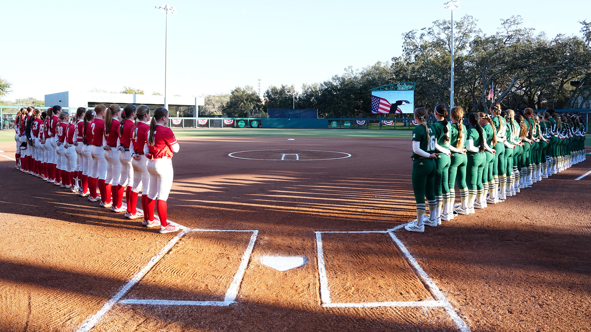 Softball opening day National Anthem