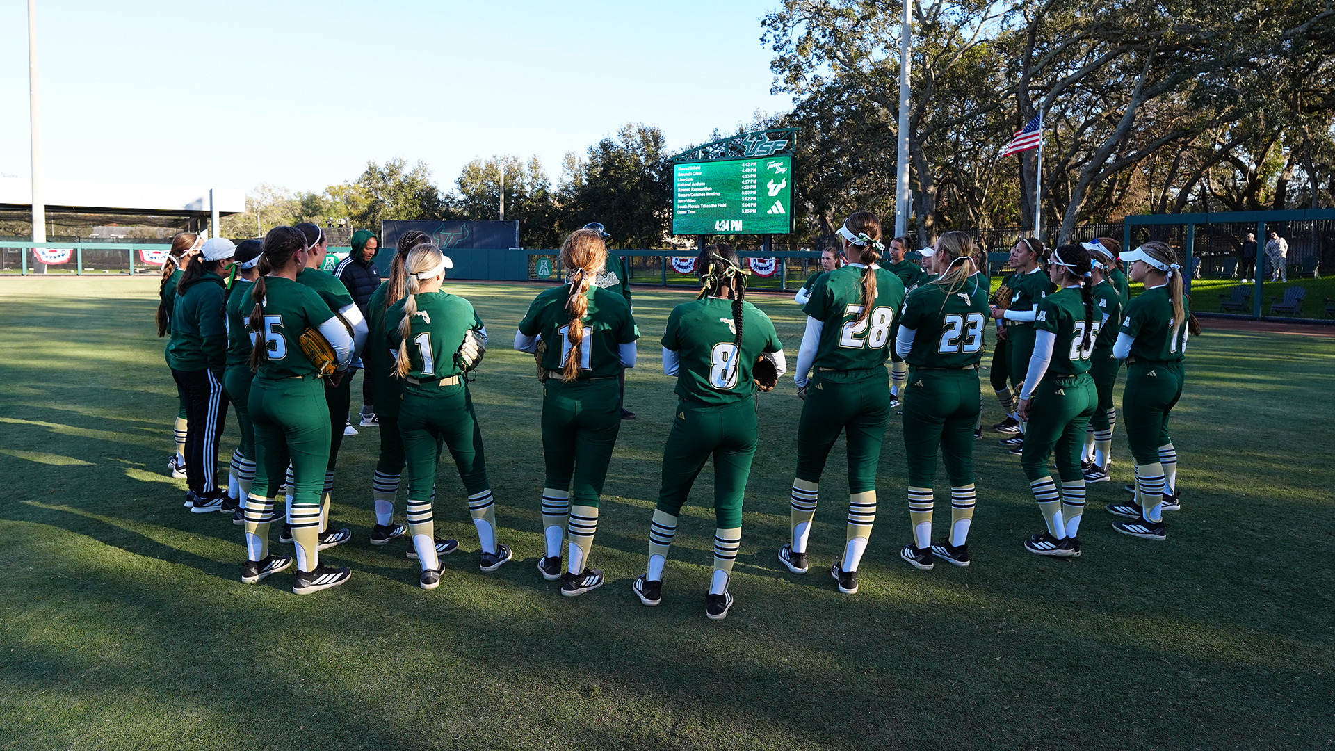 Softball pregame on opening day