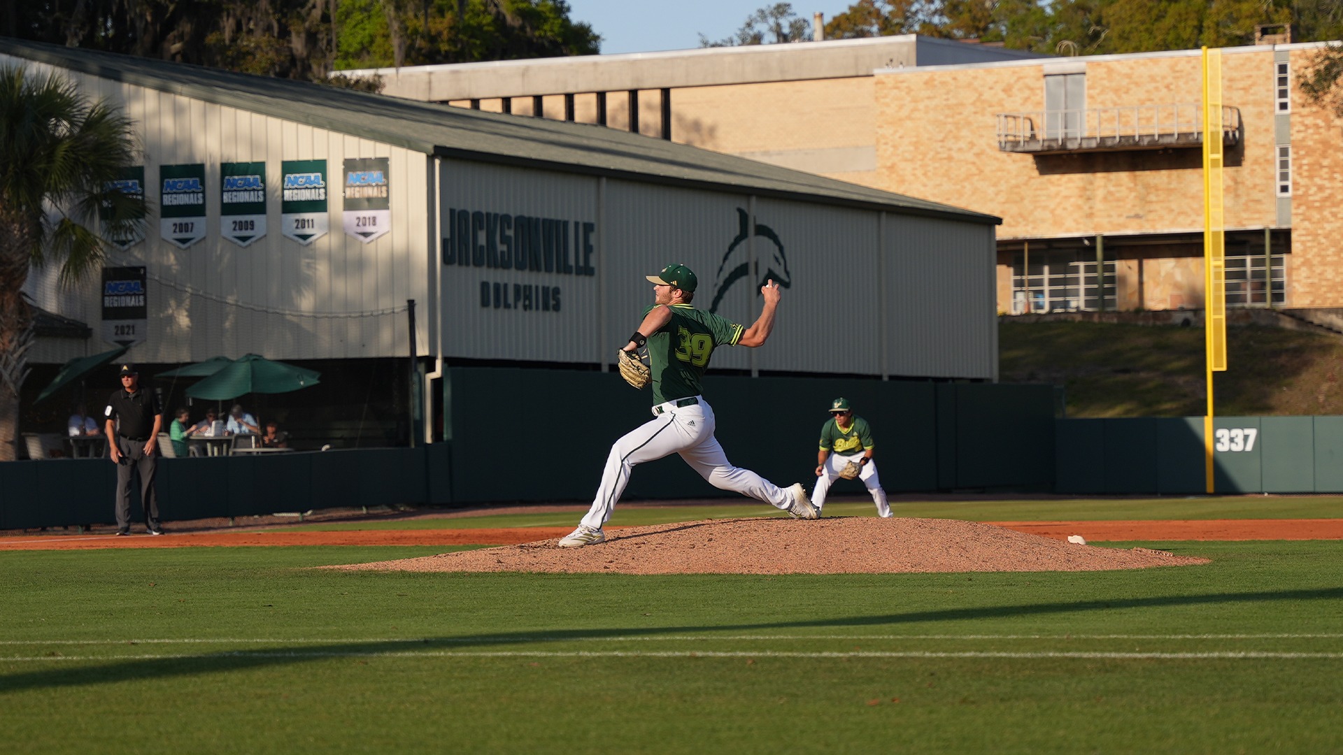 Nolan Bernard on the mound at Jacksonville