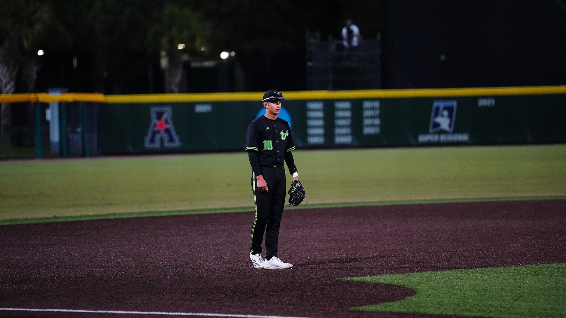 Jack Lutz playing third.