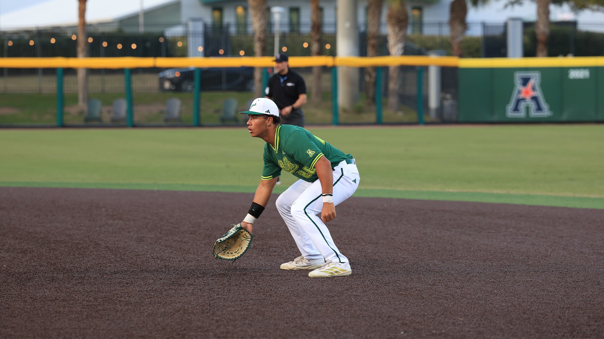 Nathan Earley playing first base