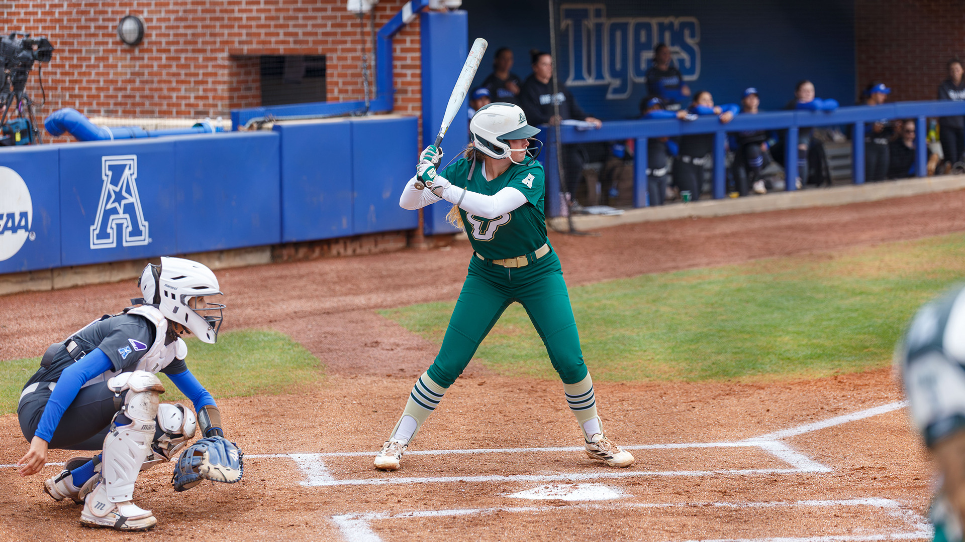 Alex Wilkes before hitting a home run against Memphis on Sunday March 8