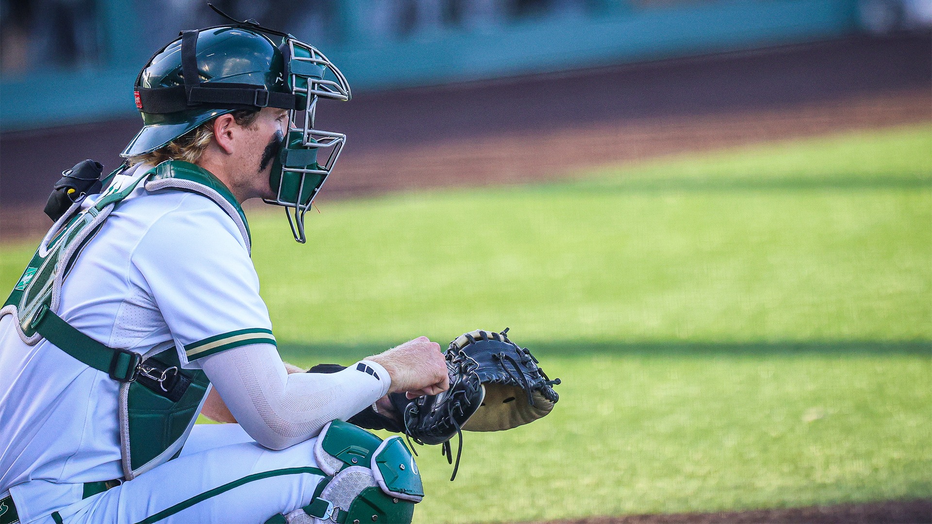 Lance Trippel behind the plate
