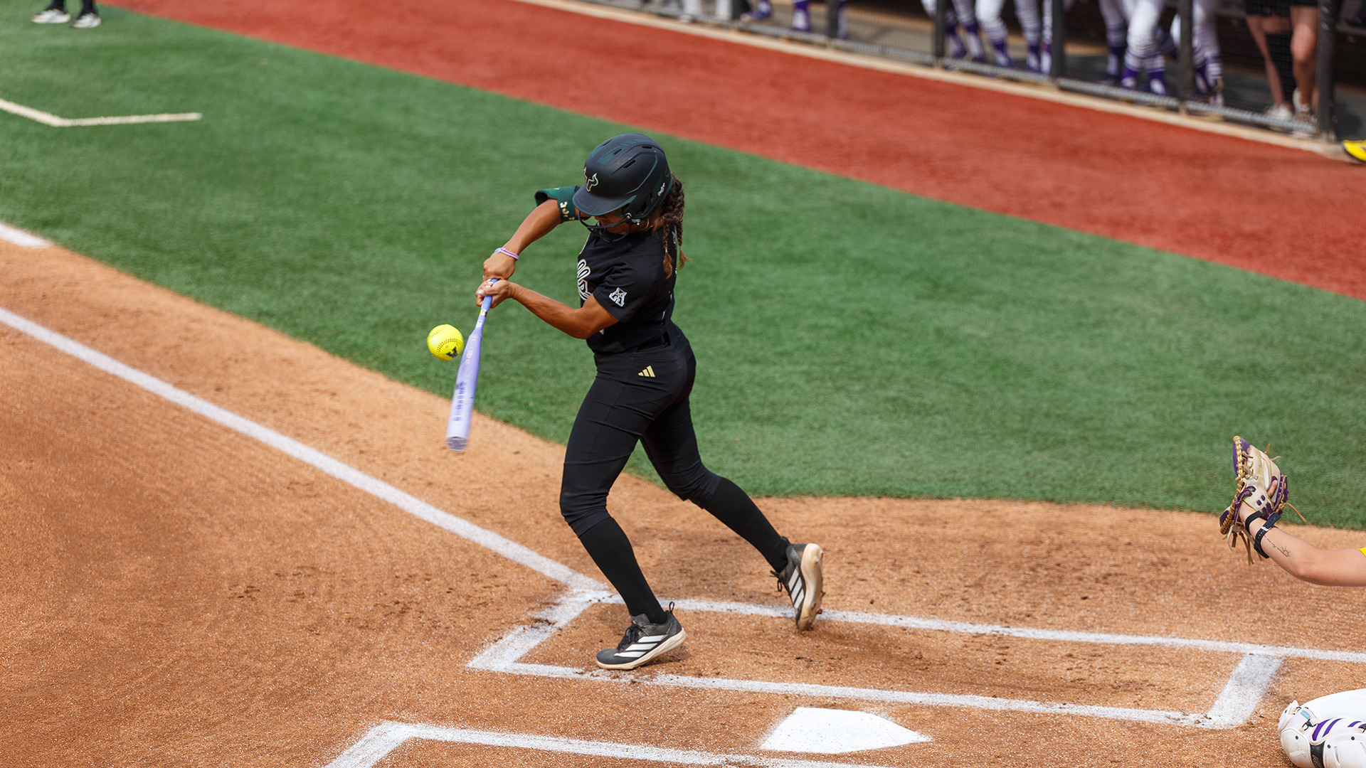 Kathy Garcia-Soto singles on Sunday against ECU