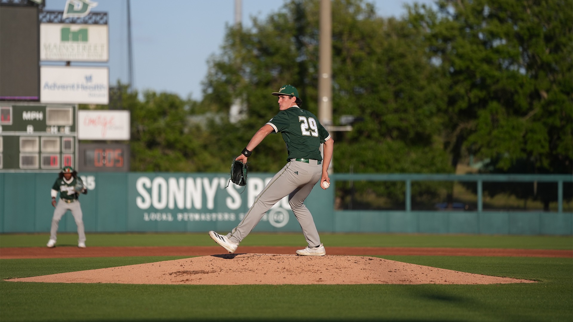 Will Allen on the mound at Stetson.