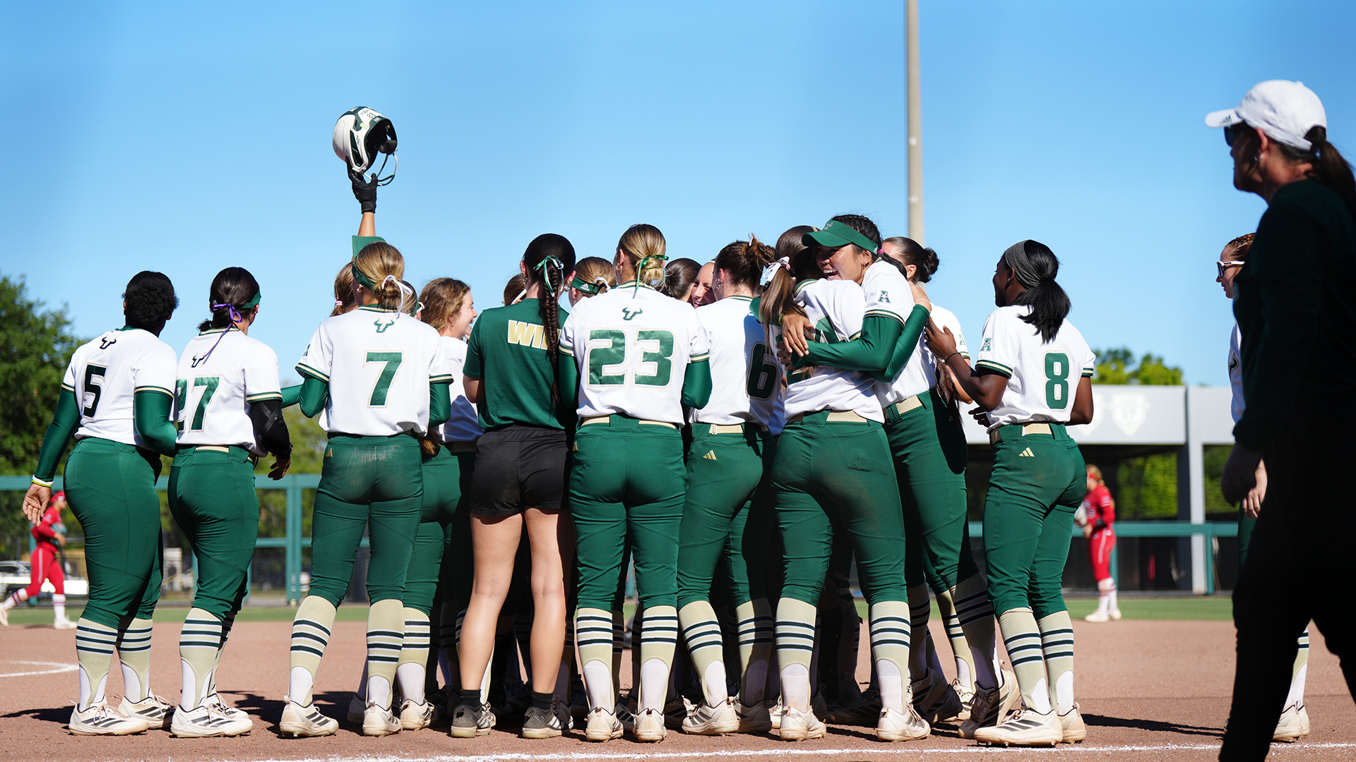 Softball celebration vs FAU