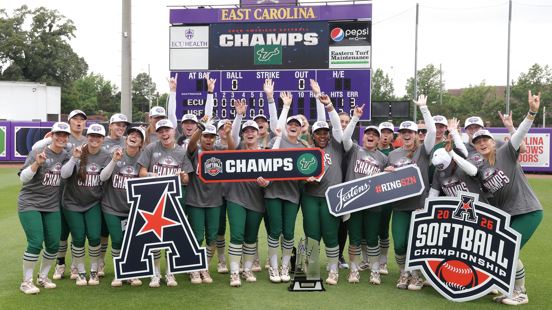 Softball celebrating back-to-back American Conference Championships
