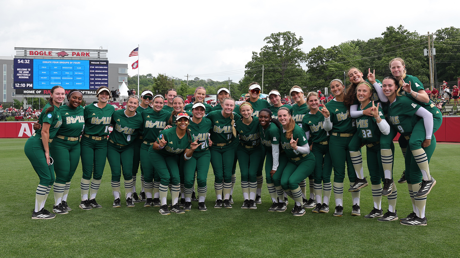 Softball team before the Fayetteville Regional Final in 2026