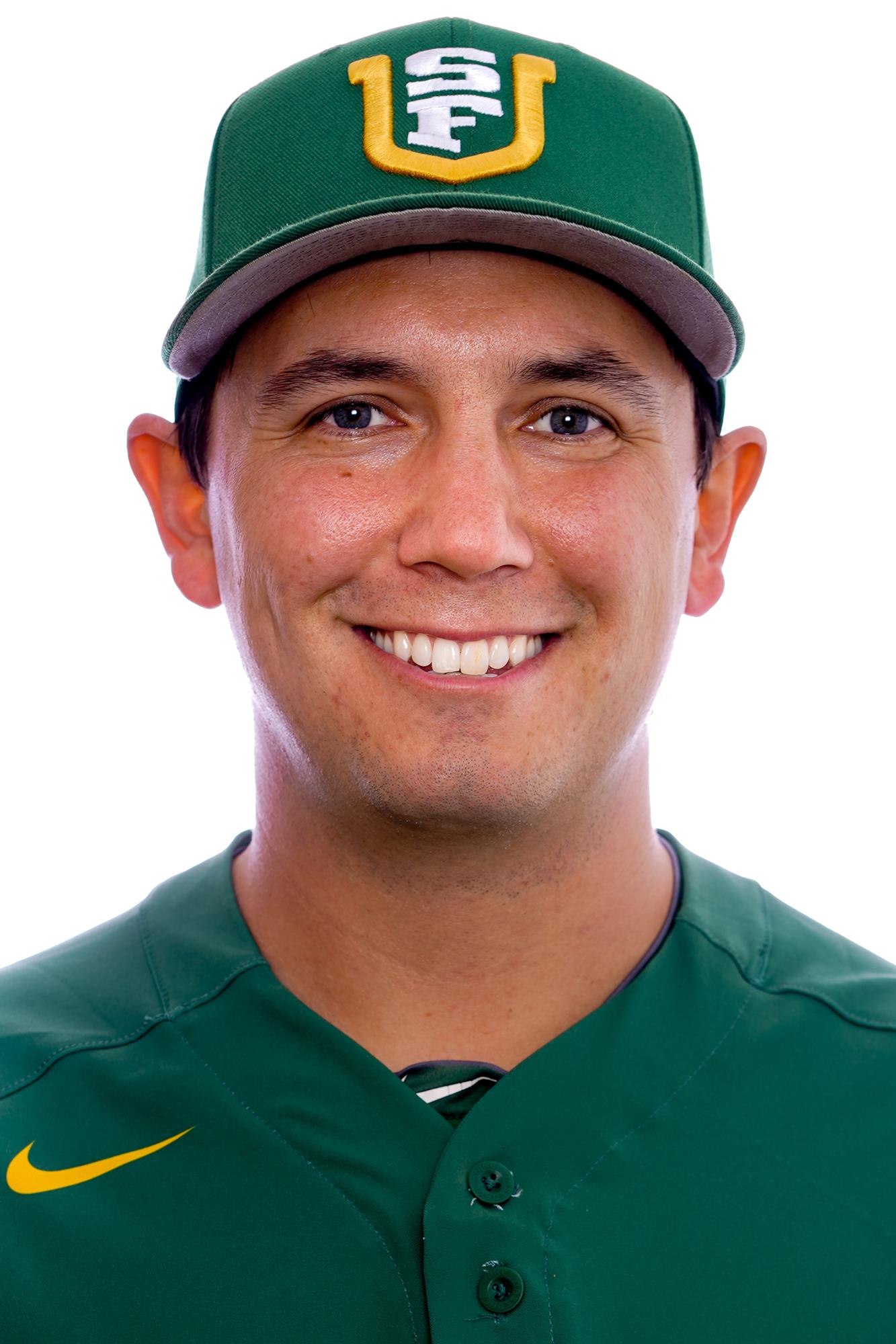 1/17/19: USF BSB Headshots and Marketing at Benedetti Diamond in San Francisco, CA.  Image by Chris M. Leung for USF Dons Athletics. Pitching Coach Matt Hiserman.