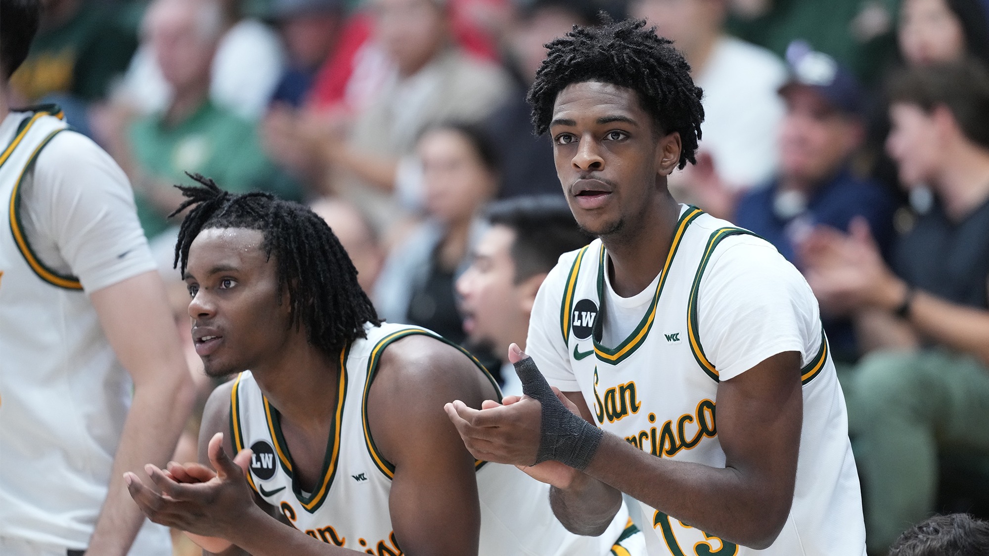 Mookie Cook and Legend Smiley Clapping on the Bench vs. Bradley November 2025