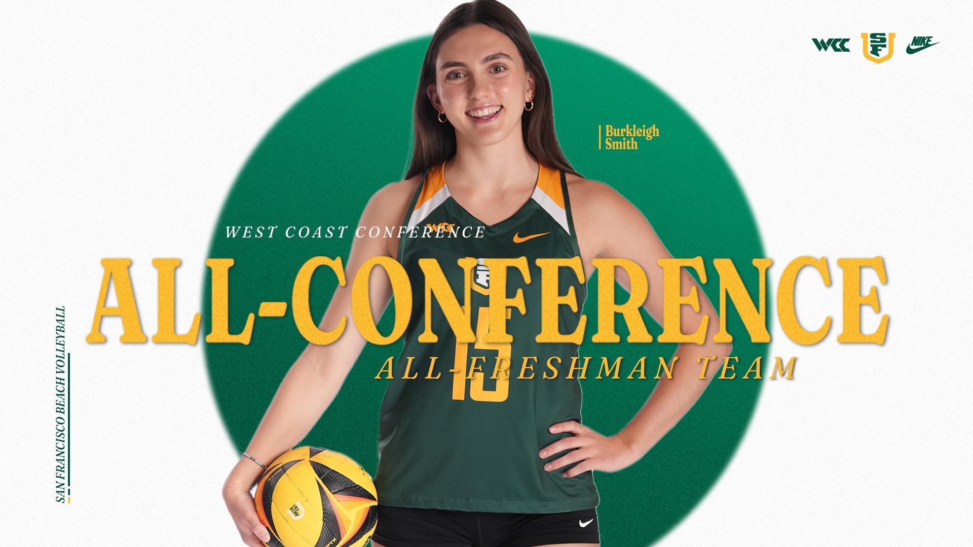 Burkleigh Smith WCC All-Freshman Team Graphic