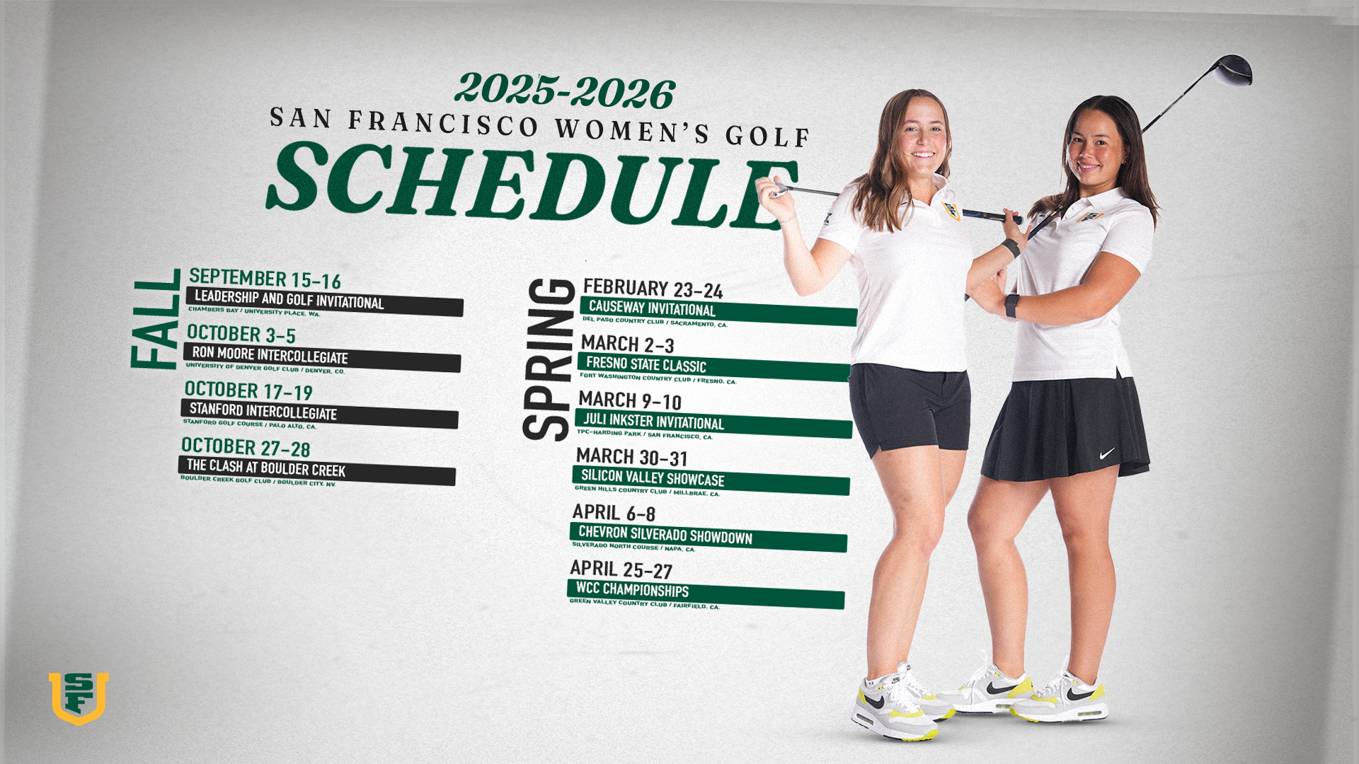 2025-26 WGOLF Schedule Release Graphic
