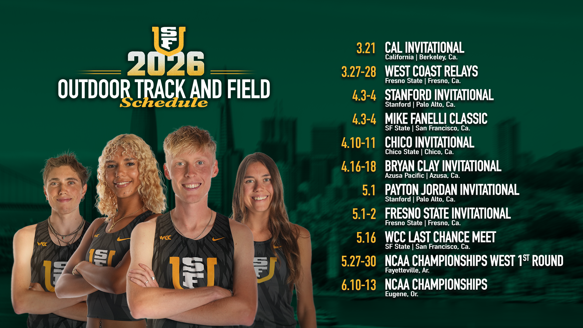 2026 TF Outdoor Schedule Graphic