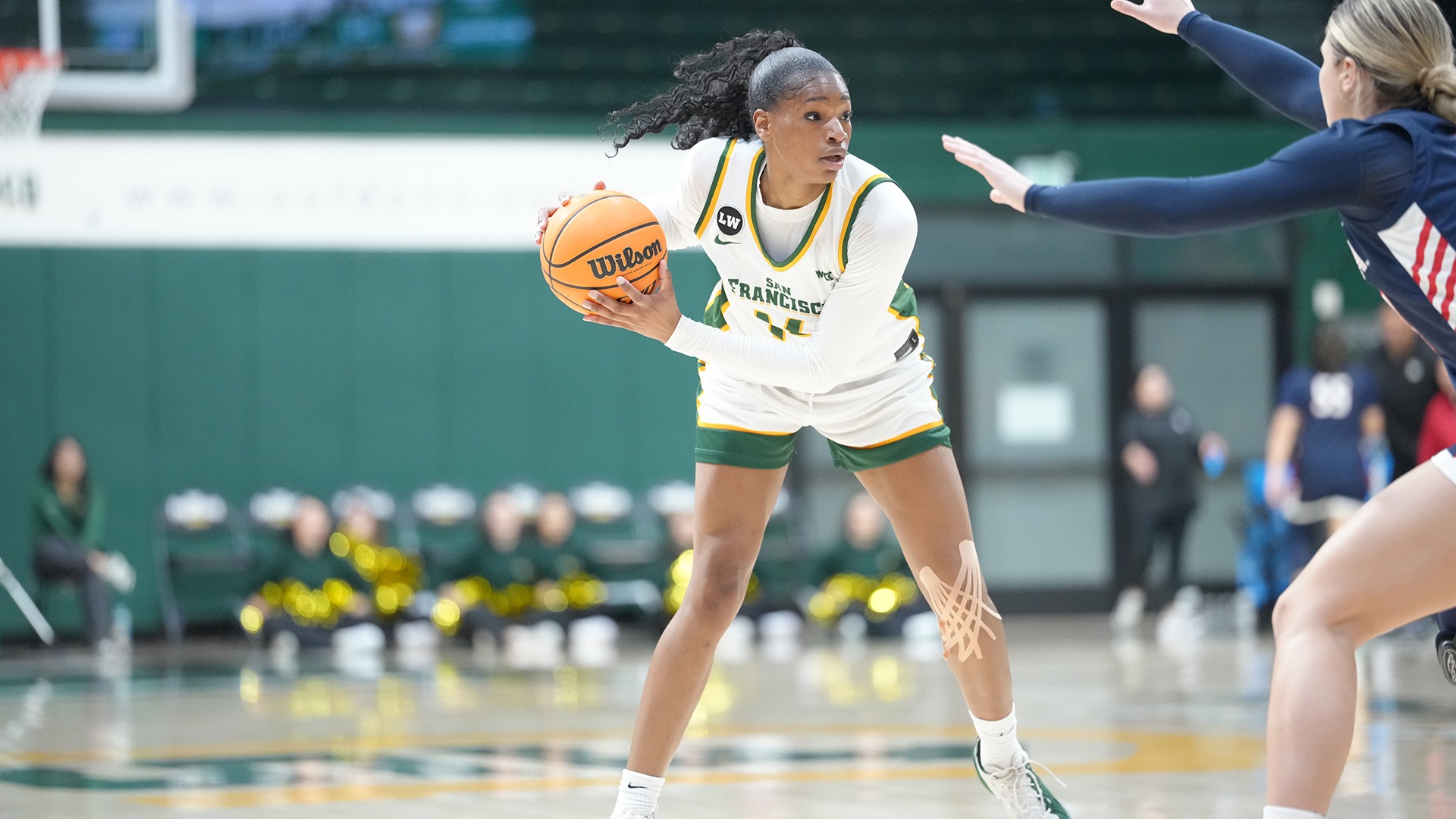 Michell Ugwah looking to drive vs. Gonzaga 2026