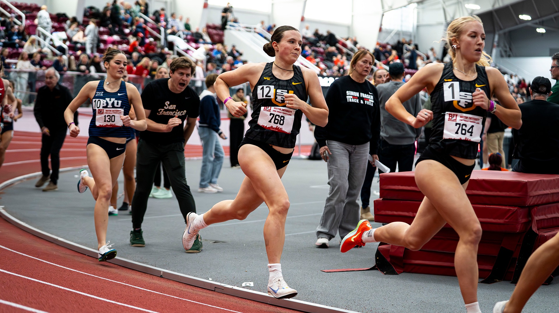Kamilla Vanadzina running at BU 2026