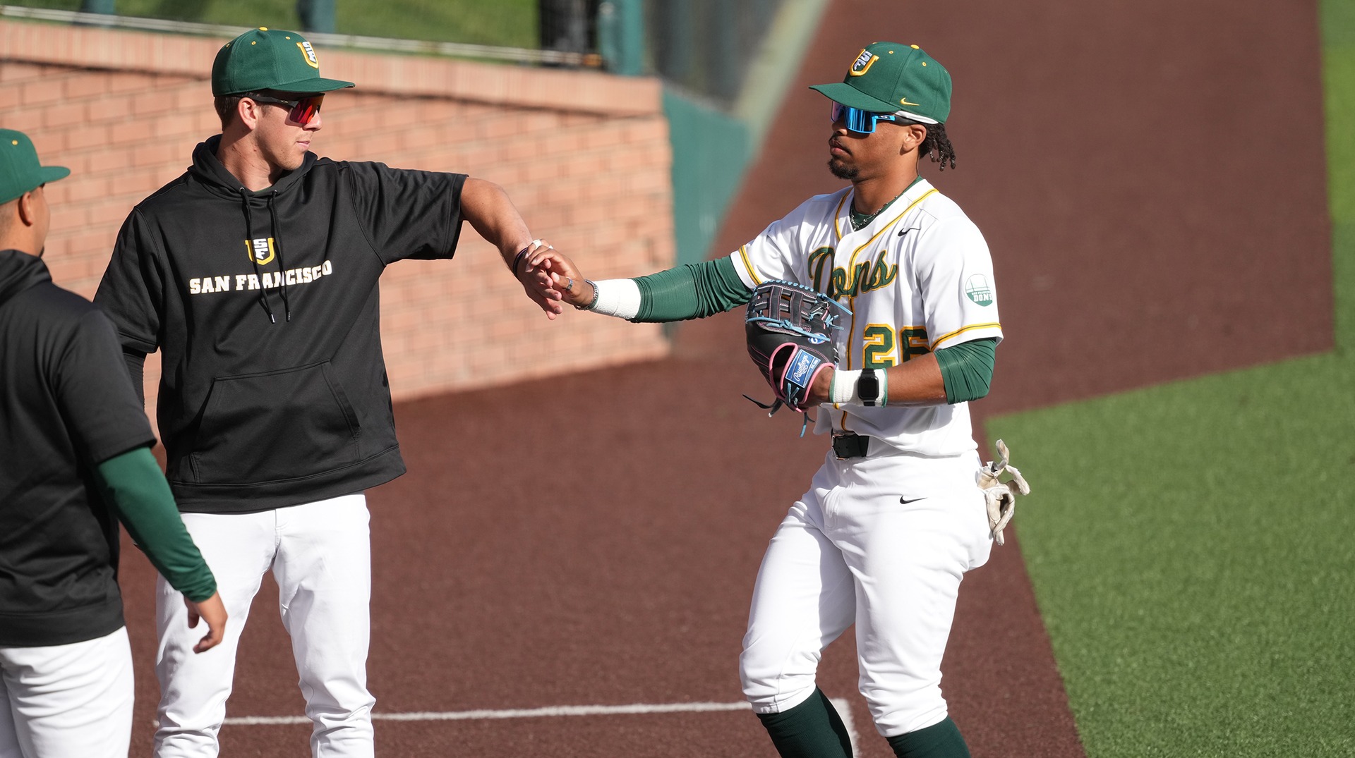 Jayden Garrison coming off the field vs. WIU 2026