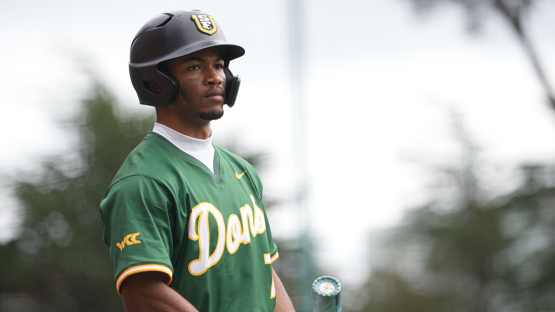 Jordan Lewis in the on-deck circle vs. WIU 2026
