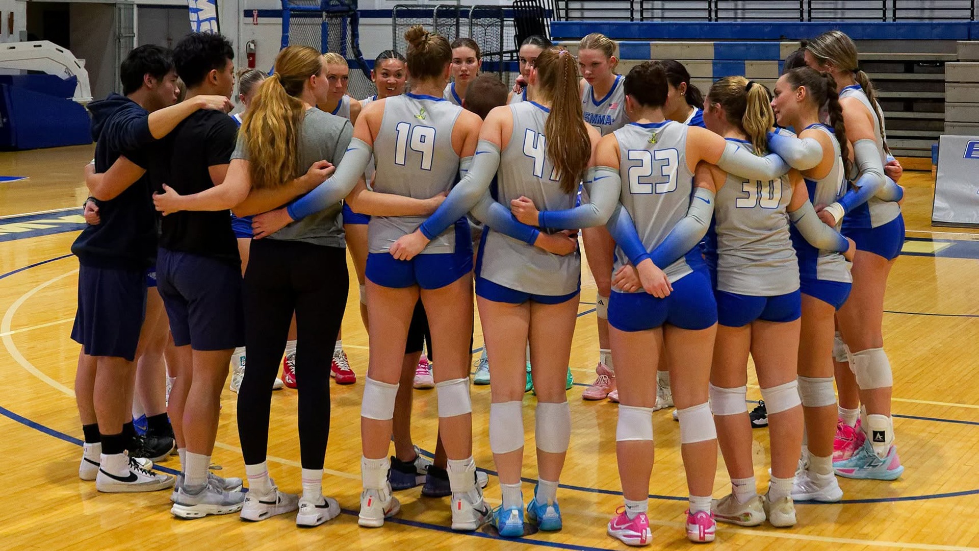 Women's Volleyball Team Huddle 2026