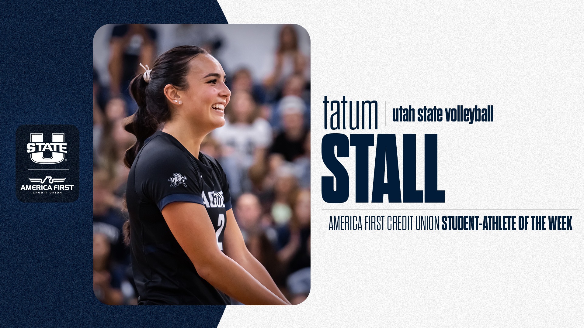 Volleyball’s Tatum Stall Named America First Credit Union USU Student