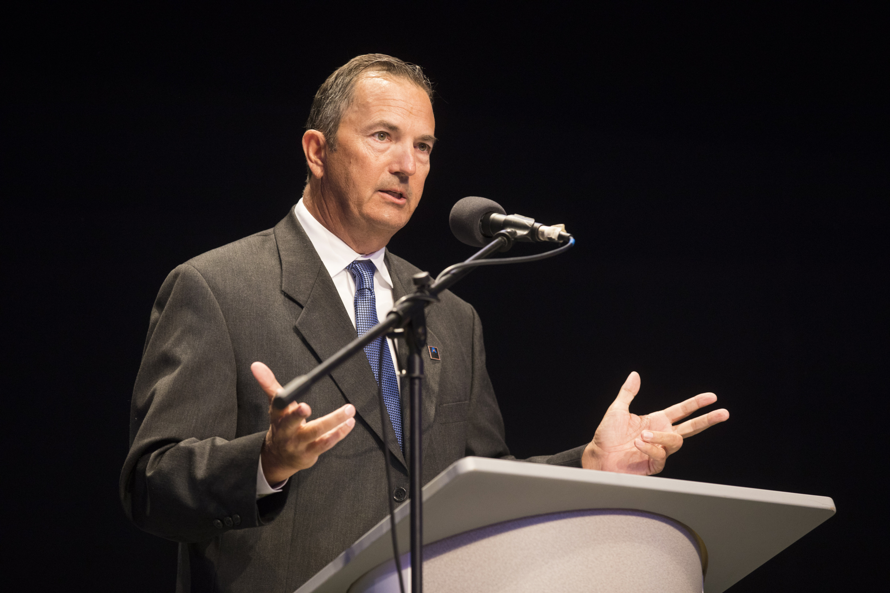 jim baker using his hands to emphasize his words
