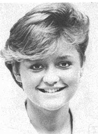 trava davis 1985 women's volleyball headshot