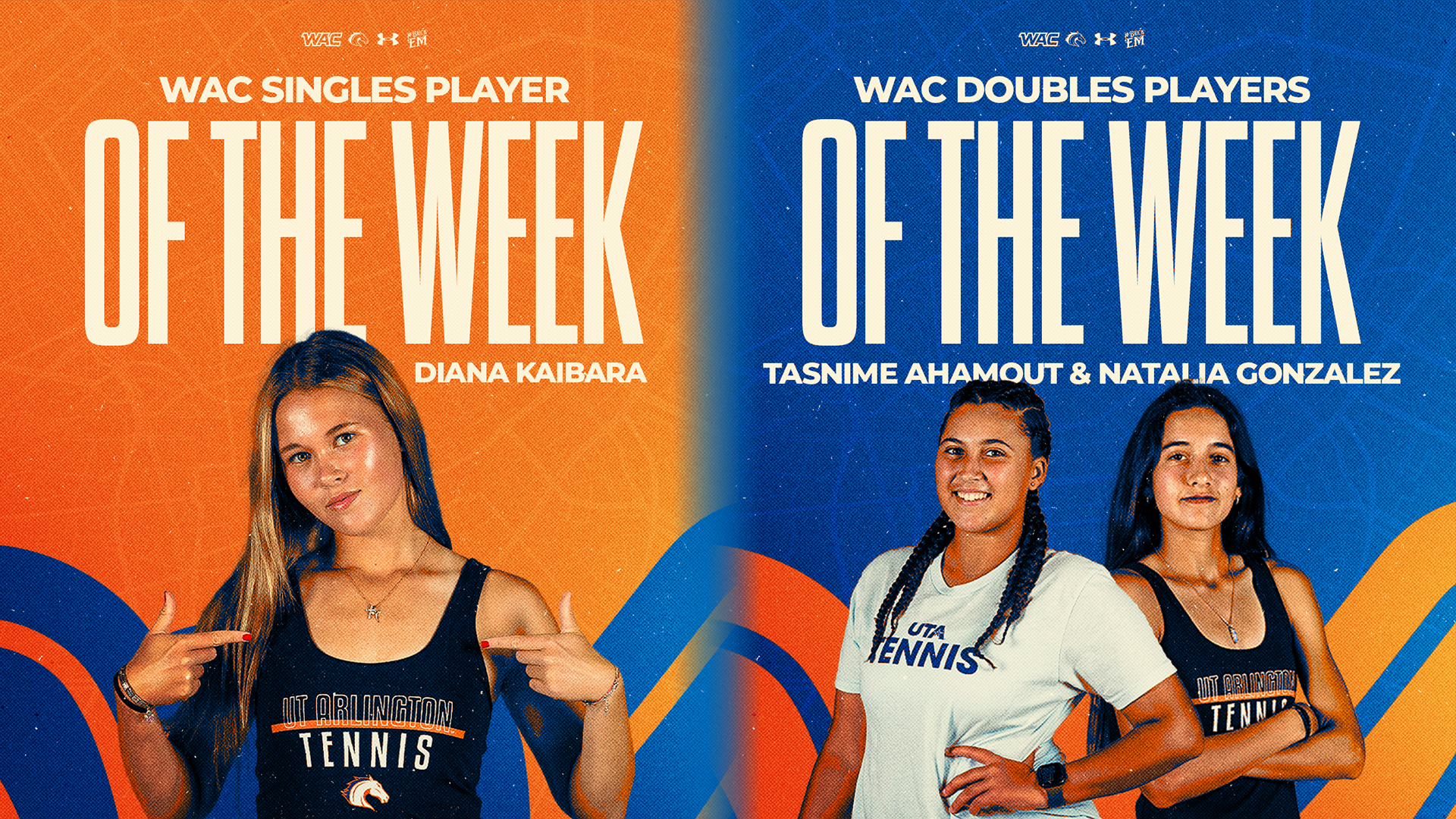 Women's tennis of the week graphic 3-24-26