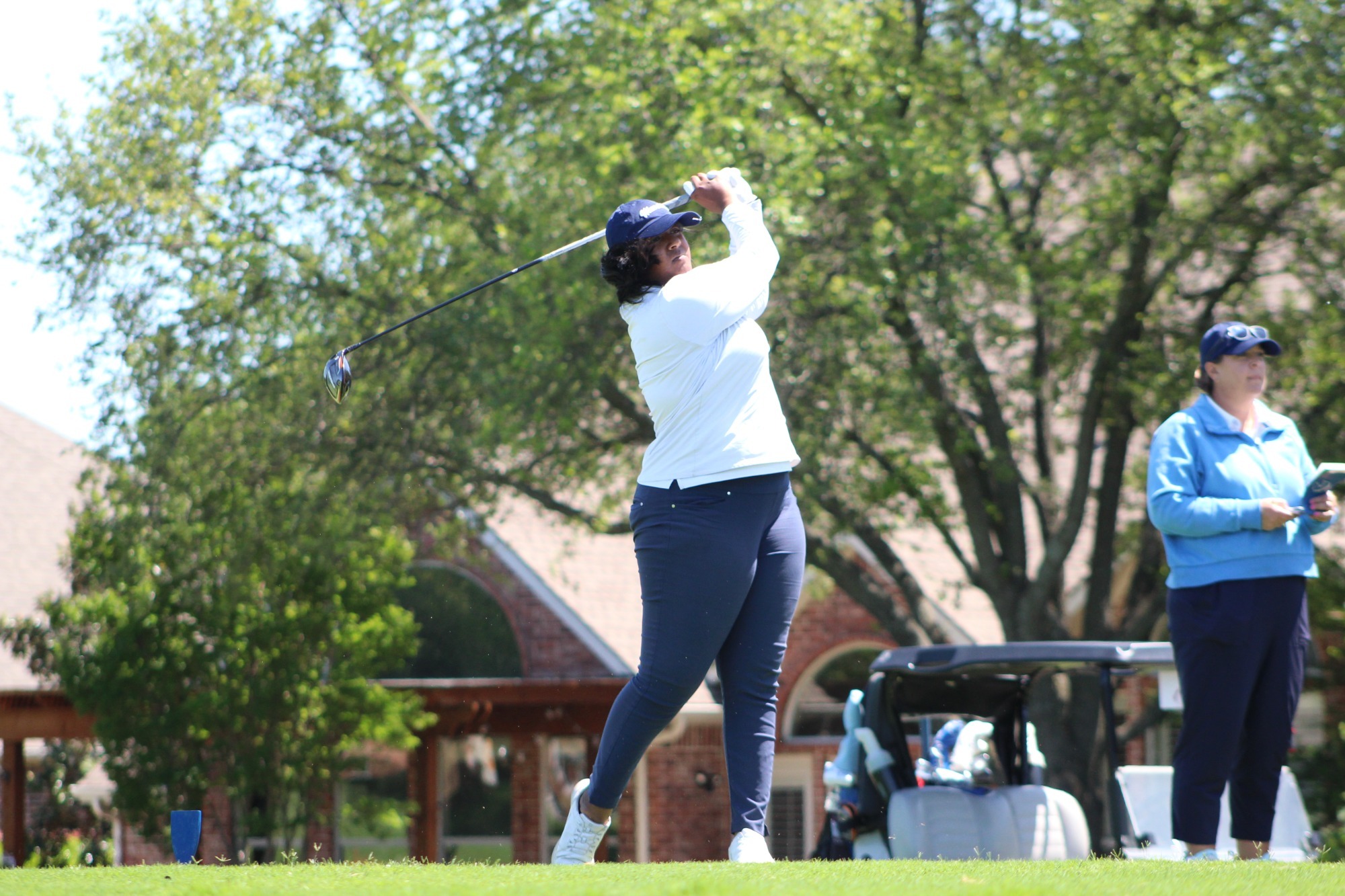 Nitisha Manikandesh swings at the WAC Tournament Practice Round
