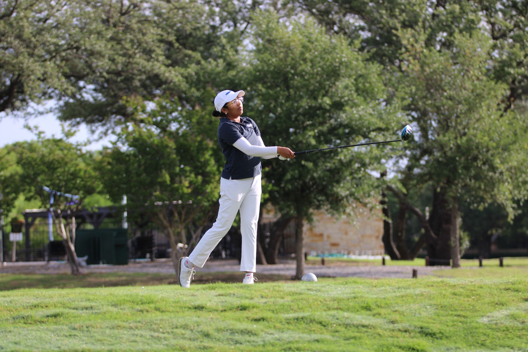 Nirjara Gulhane watches drive at WAC Tournament Round One