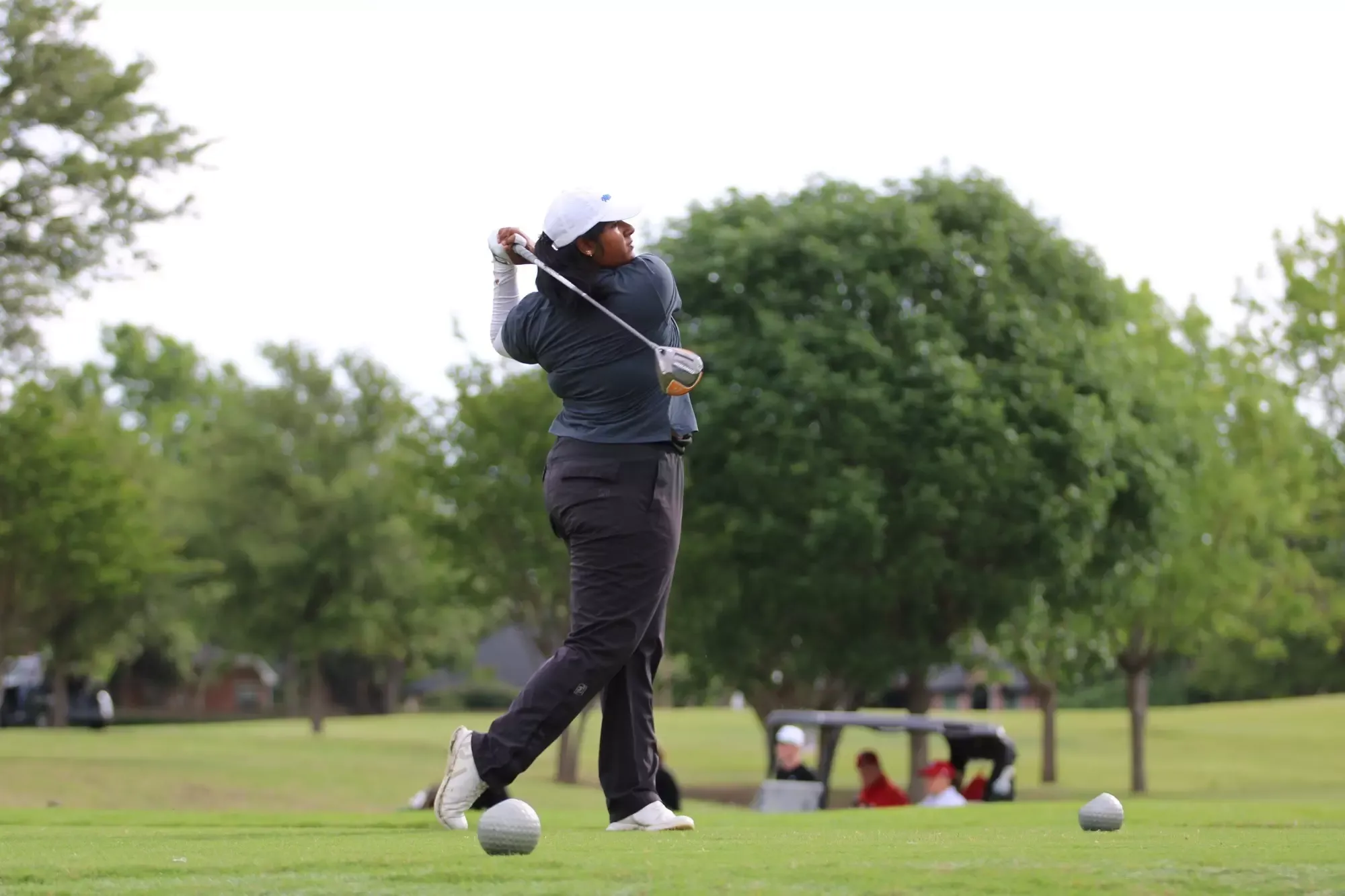 Manikandesh hits a drive WAC Tournament Round 1