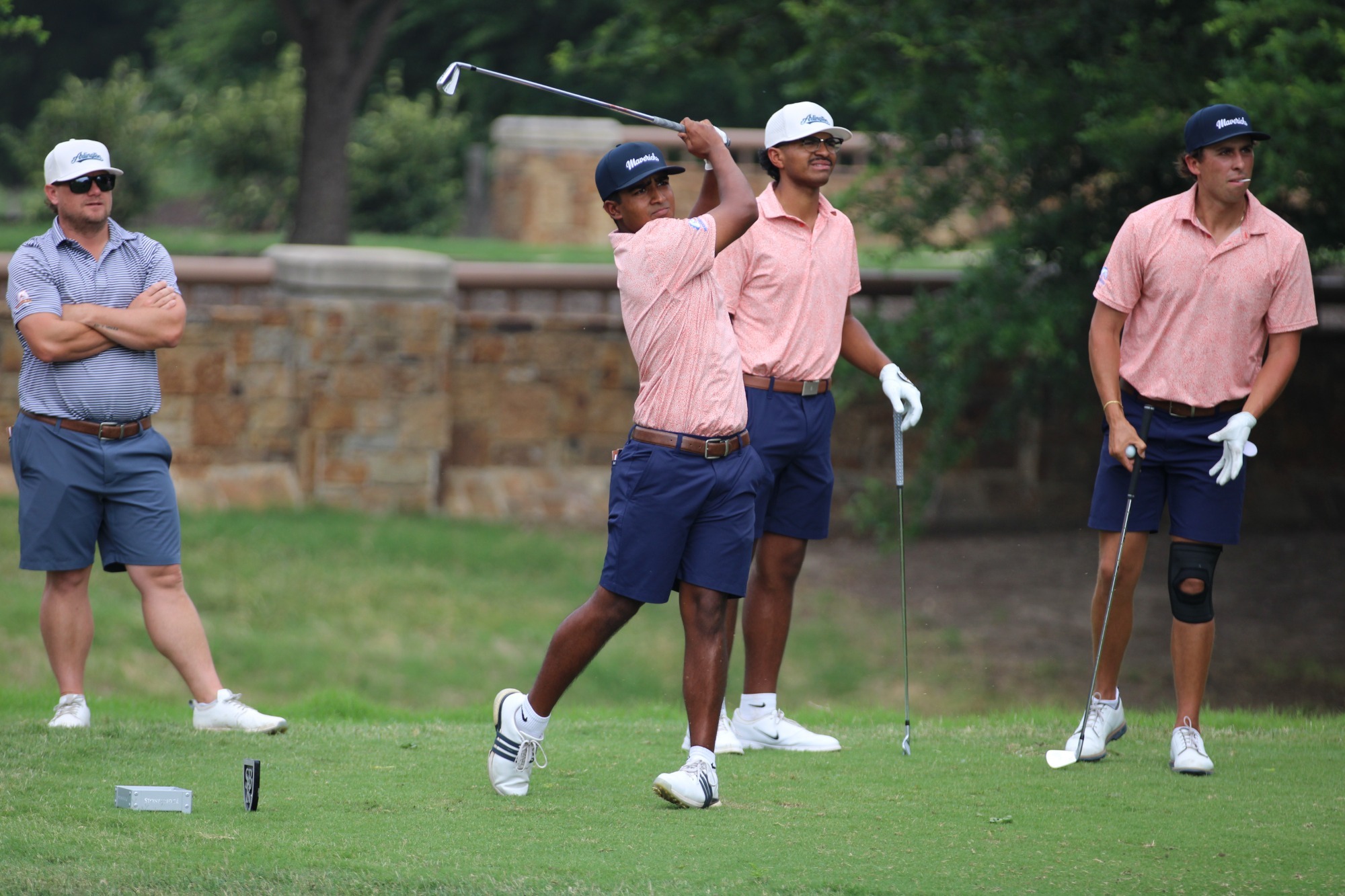 Arth Sinha hits a shot during WAC Tournament Practice Round