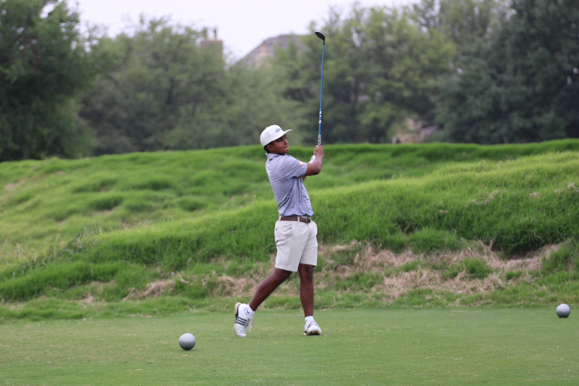 Arth Sinha hits a drive WAC Tournament Round 2