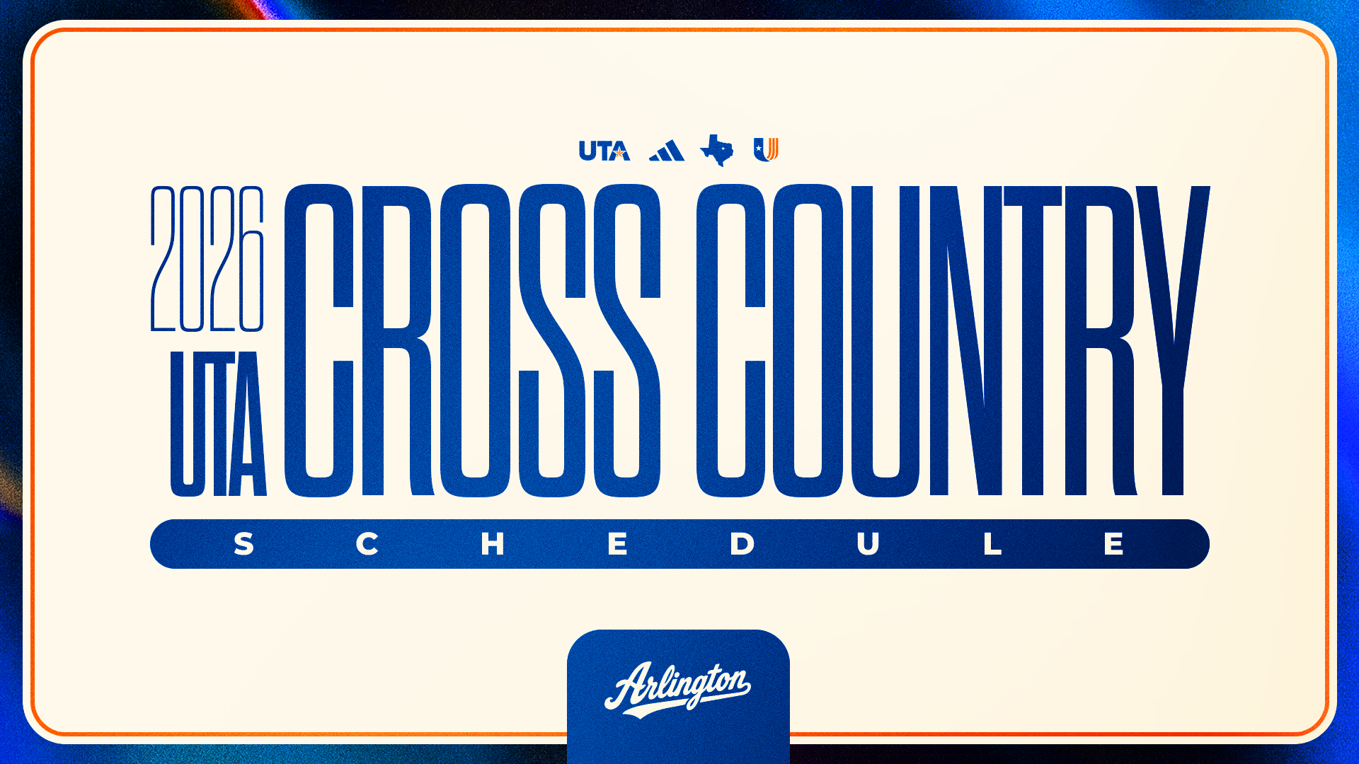 2026 UTA Cross Country Schedule Graphic: 