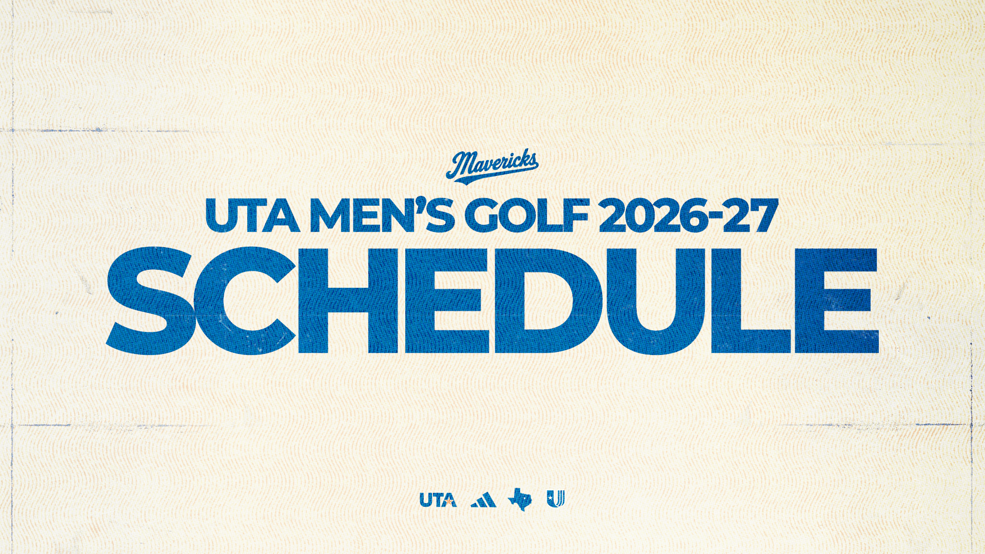 UTA Men's Golf Schedule Release Graphic: 