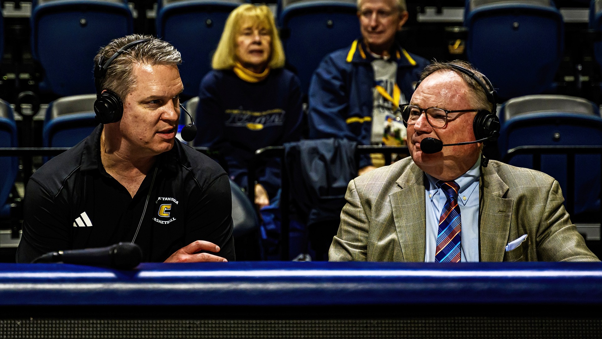 Coach Dan Earl spends time post-game with 
