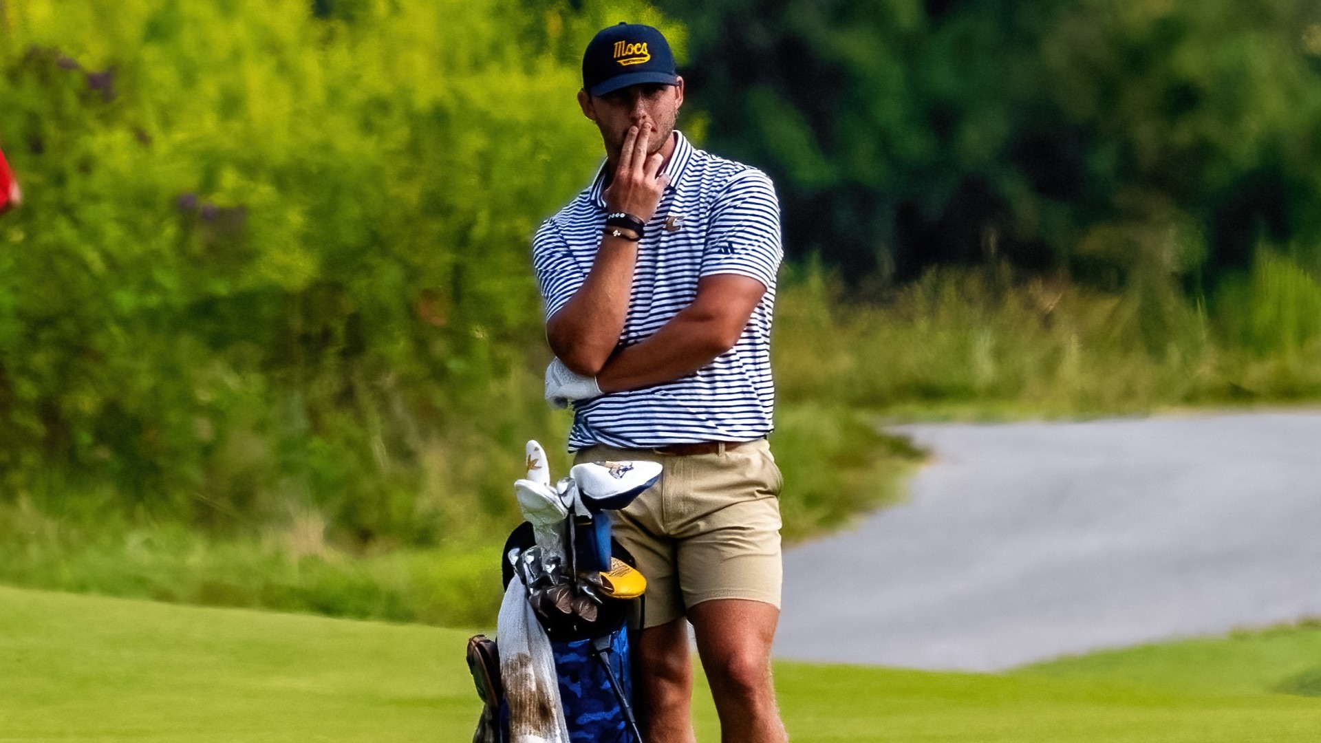 Ward Harris considers his next shot from center cut fairway at the Honors