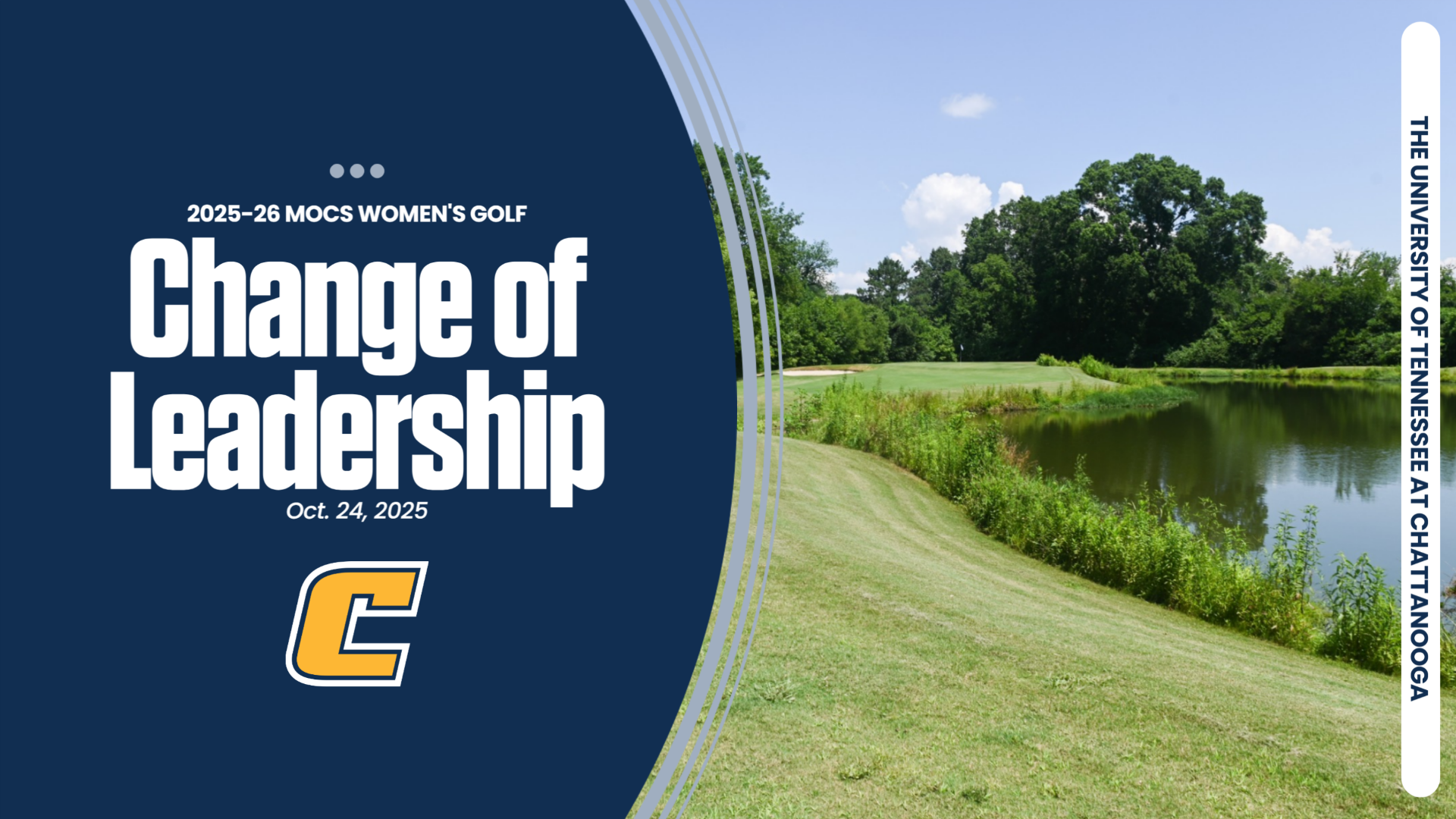 Change of Leadership Graphic for Women's Golf