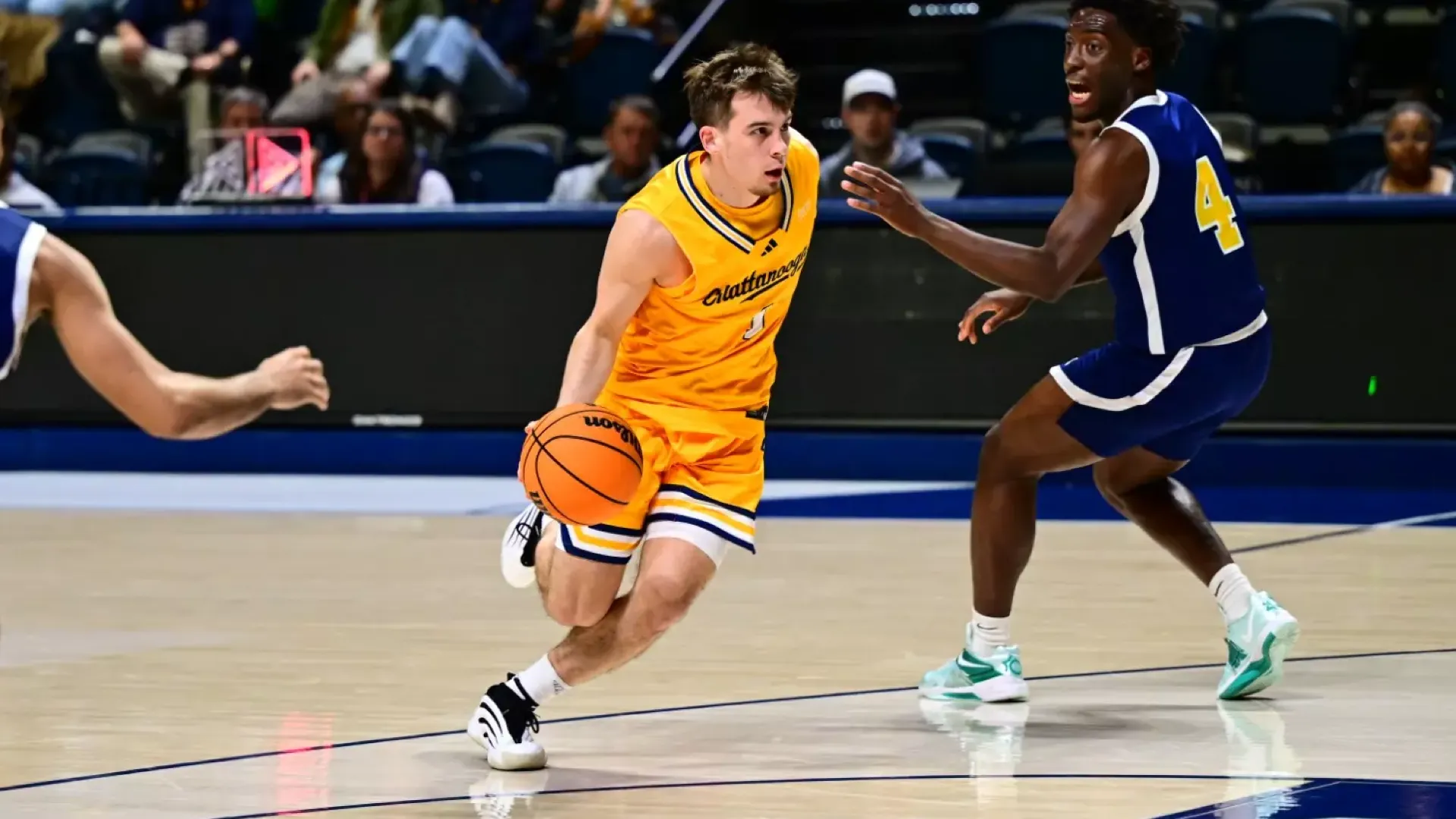 Brennan Watkins drives the lane for a second half layup