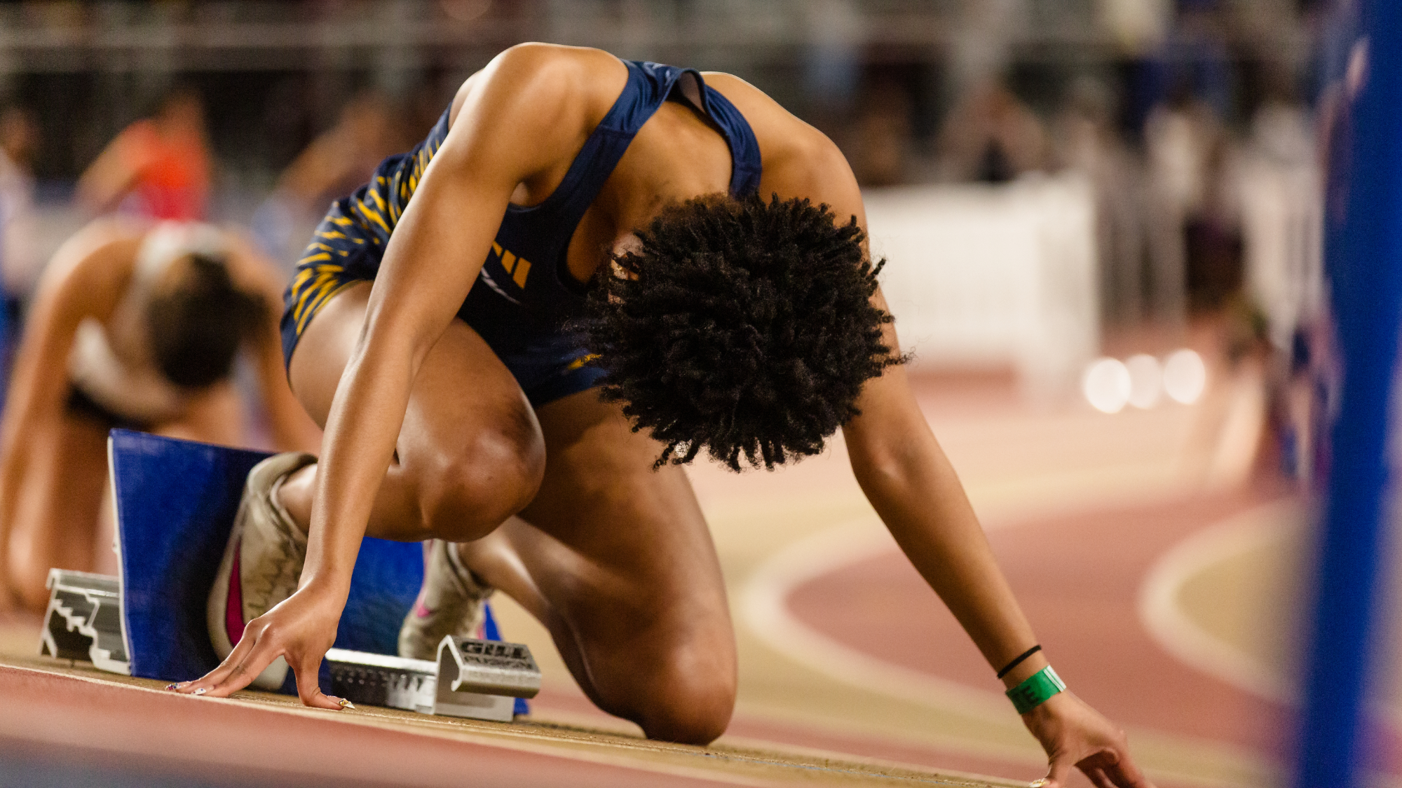 Runner at the blocks