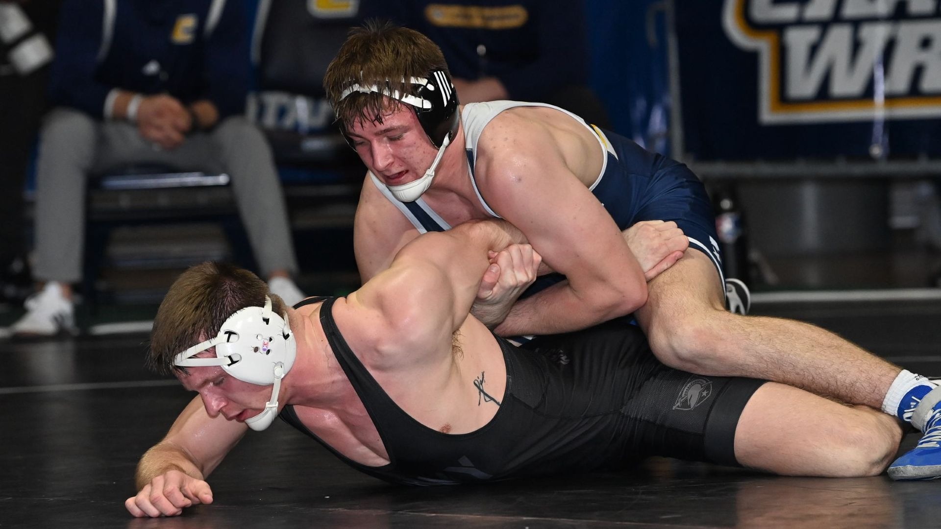 Kade Rule works an arm bar atop his opponent in a Southern Scuffle victory